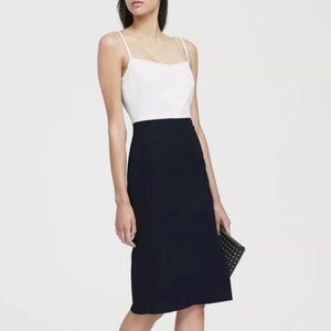 NWOT Banana Republic Two-Tone Sheath Dress in Black and White